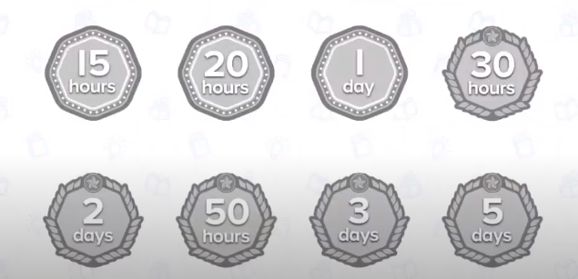 screenshot of ReadingIQ badges