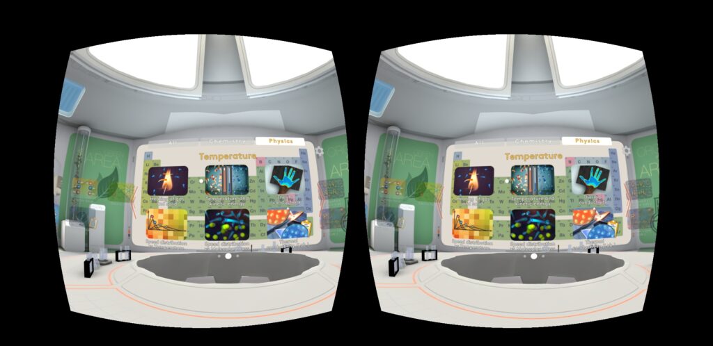 screenshot of Mel Science kits VR classroom
