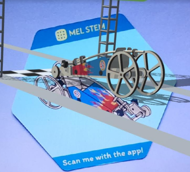 screenshot of mel science augmented reality in action