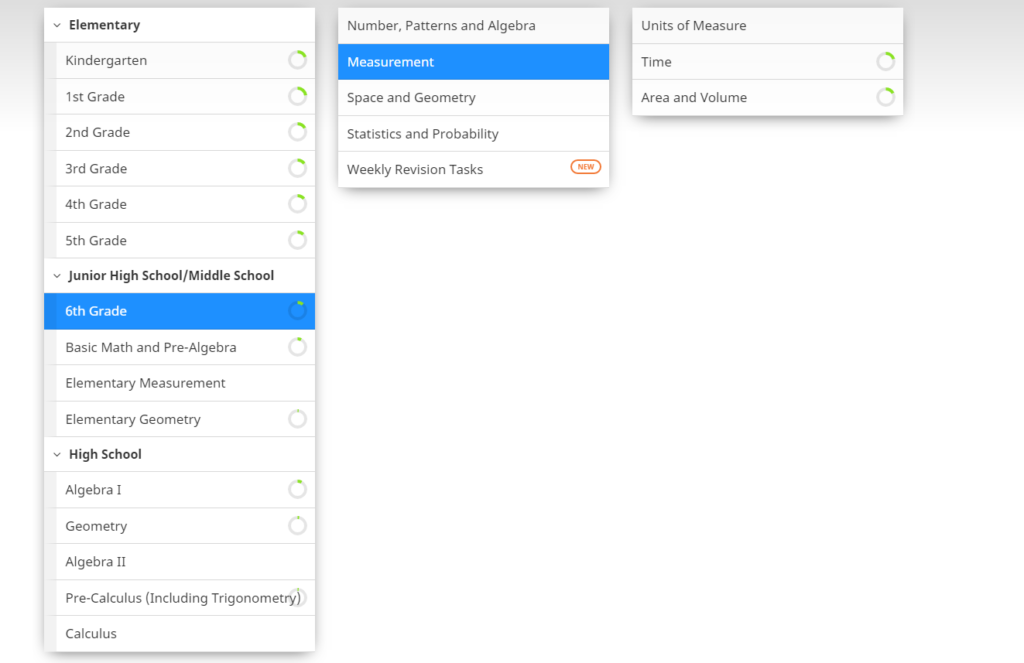 screenshot of ctc math course accessibility