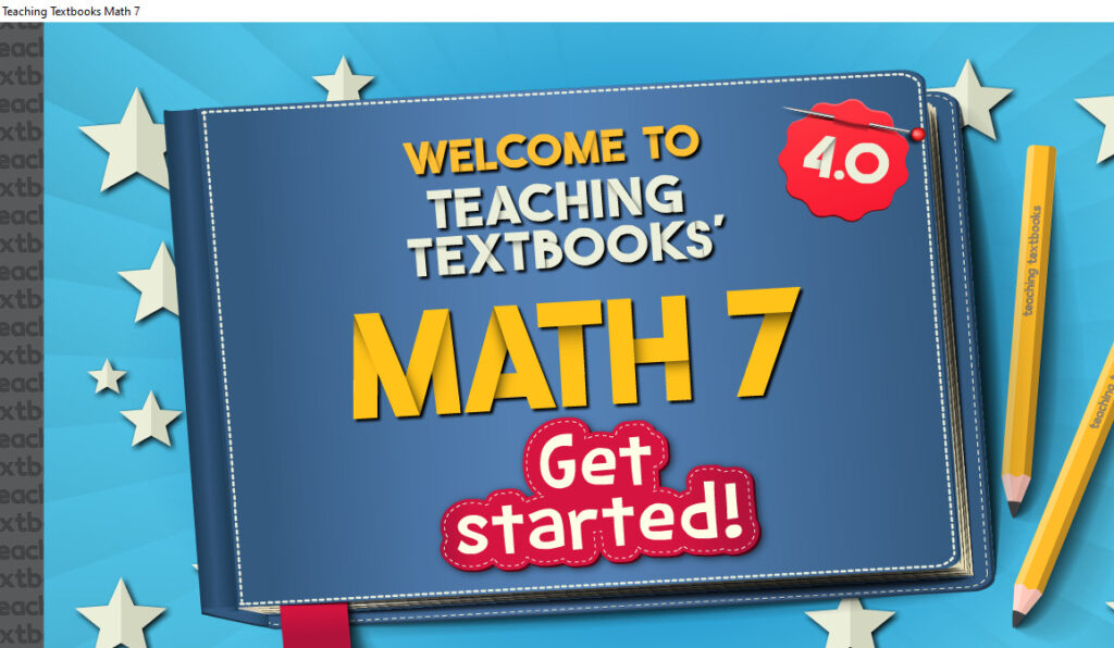 screenshot of teaching textbook app
