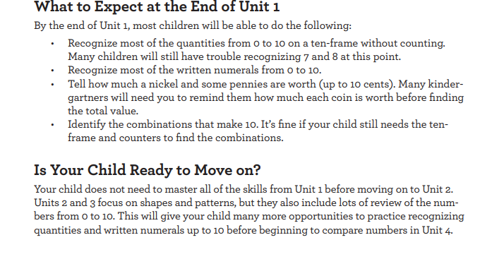 picture of Math with Confidence end of lesson objectives for mastery