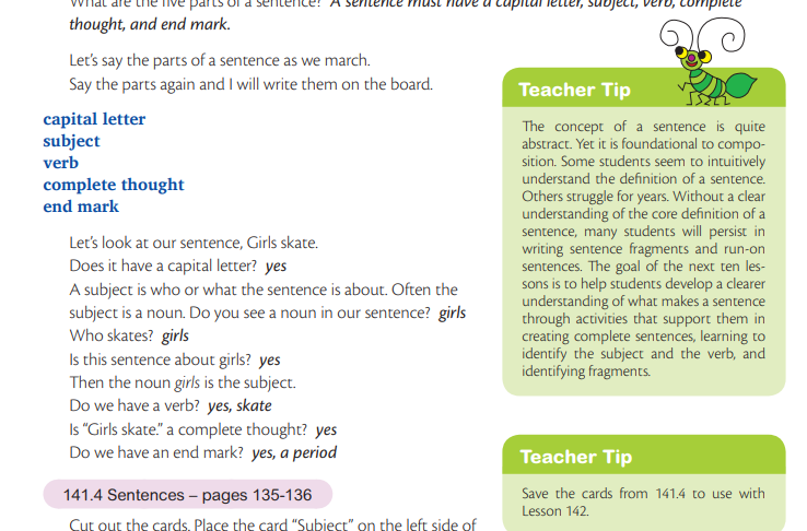 screenshot of teacher tips embedded throughout logic of english foundations