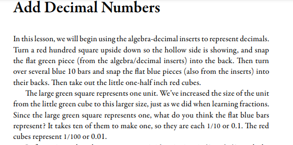 example of math u see using manipulatives in its teaching