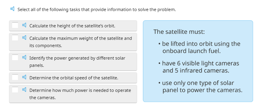 screenshot in redbird math asking students to plan their own project