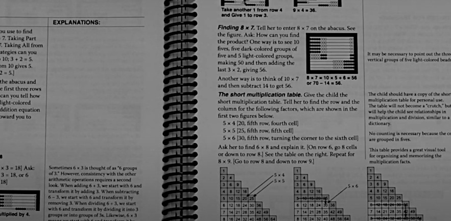 picture of rightstart math lesson plan showing illustrations and ease of use