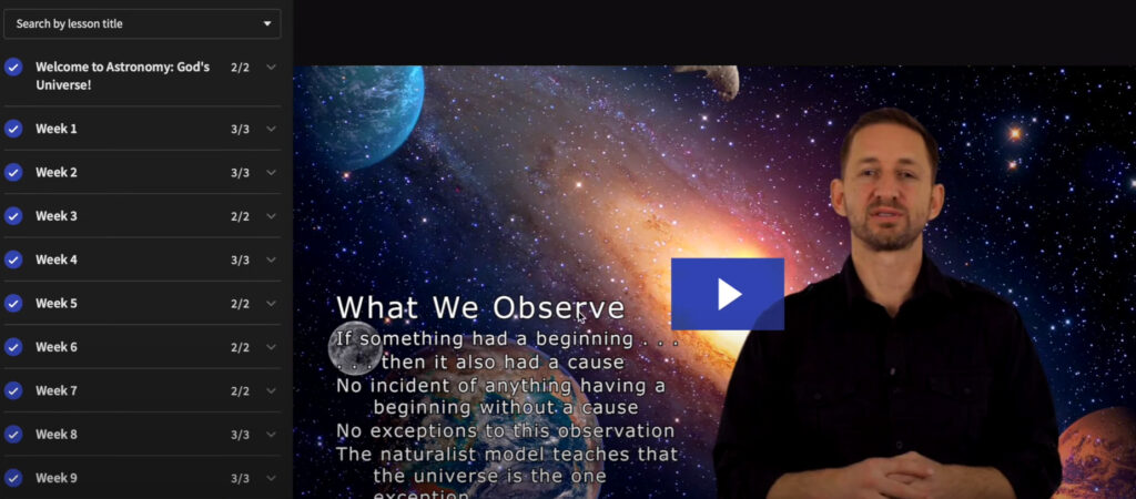 screenshot of science shepherd streaming video on website