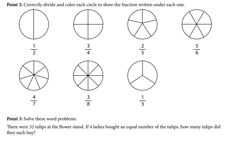 picture of placement test questions for math lessons for living education