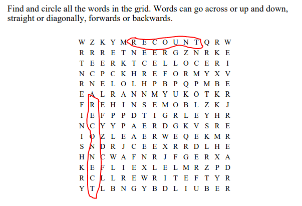 picture of word search puzzle in wordbuild foudnations