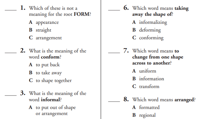 picture of quiz in wordbuild elements