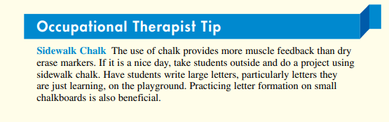 example of multisensory activity in zane bloser handwriting