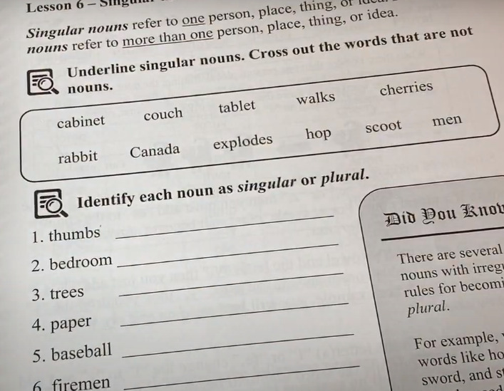 picture of grammar instruction in essentials in writing