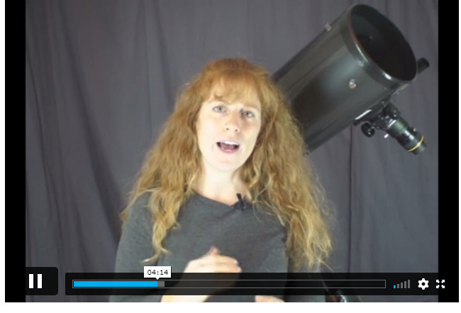 screenshot of video lesson in supercharged science astronomy