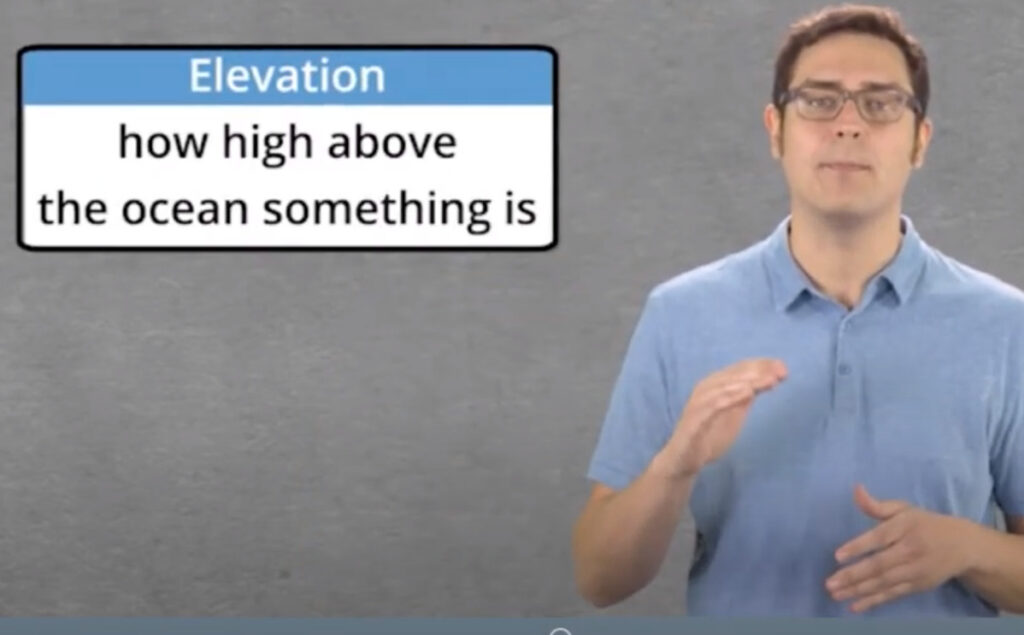 screenshot of elevate science video