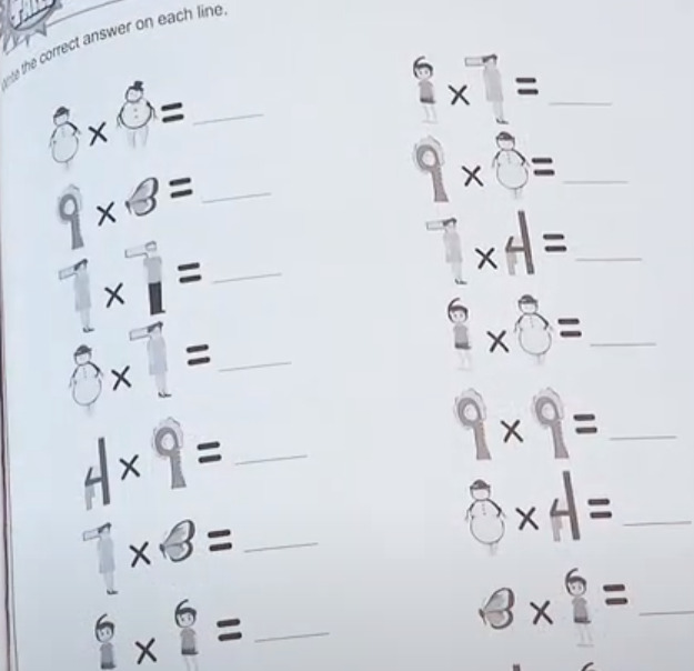 picture of times tales number characters used in practice