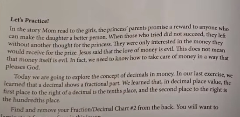 picture of a christian homeschool math curriculum showing link to faith