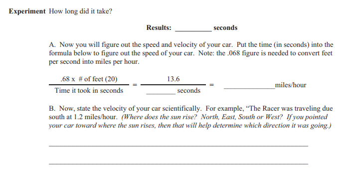 example of math connection and practice in exploration education physical science