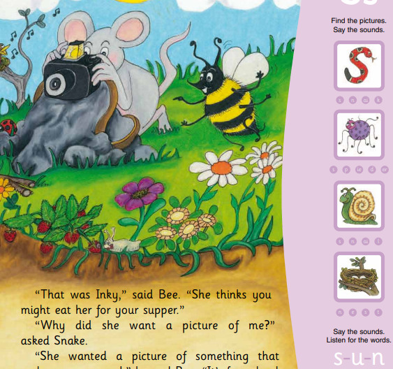 picture of jolly stories page showing different activities