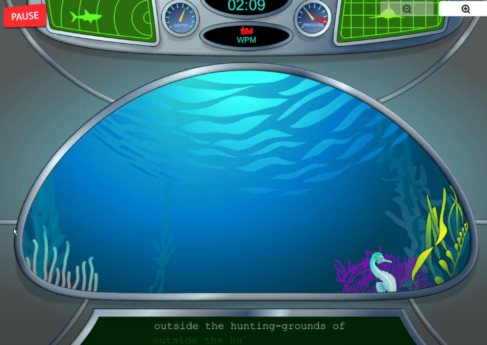 screenshot of game in mavis beacon teaches typing