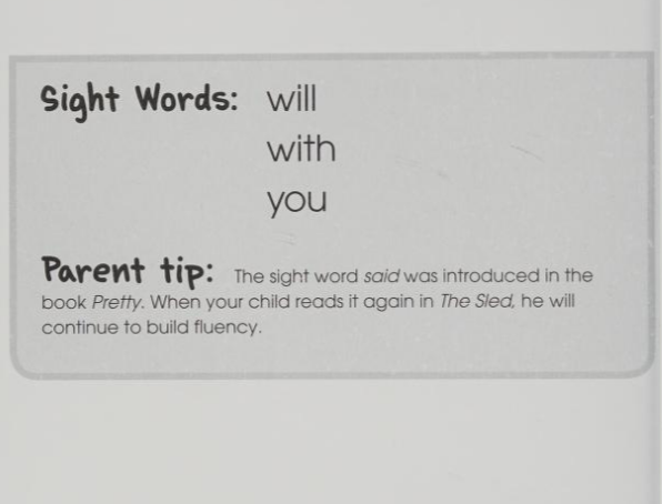 picture of bob book sight words practice