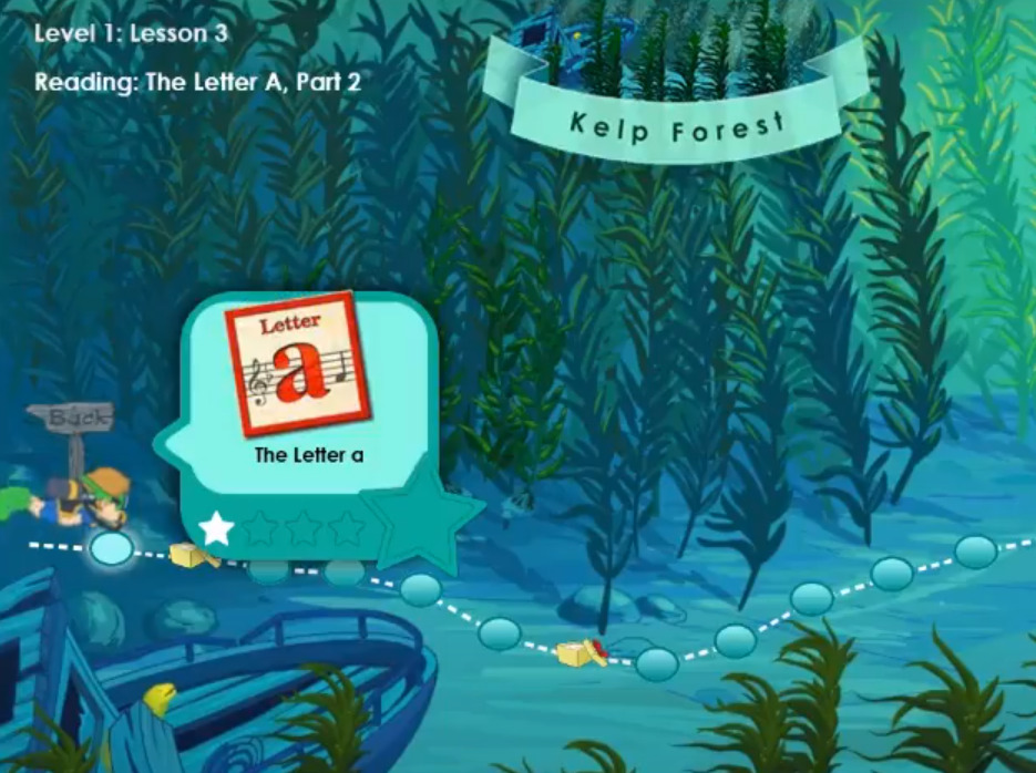 screenshot of abcmouse showing learning pathway