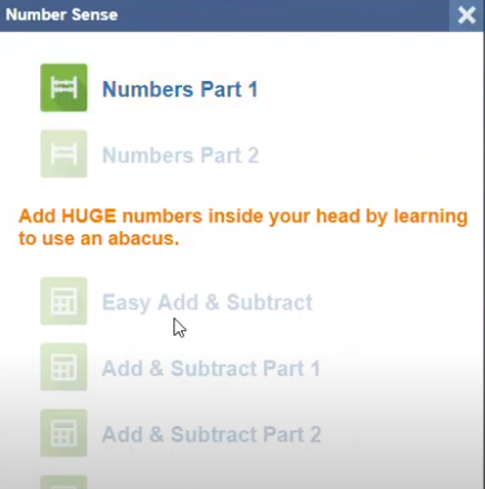 screenshot showing learning pathway in mobymax